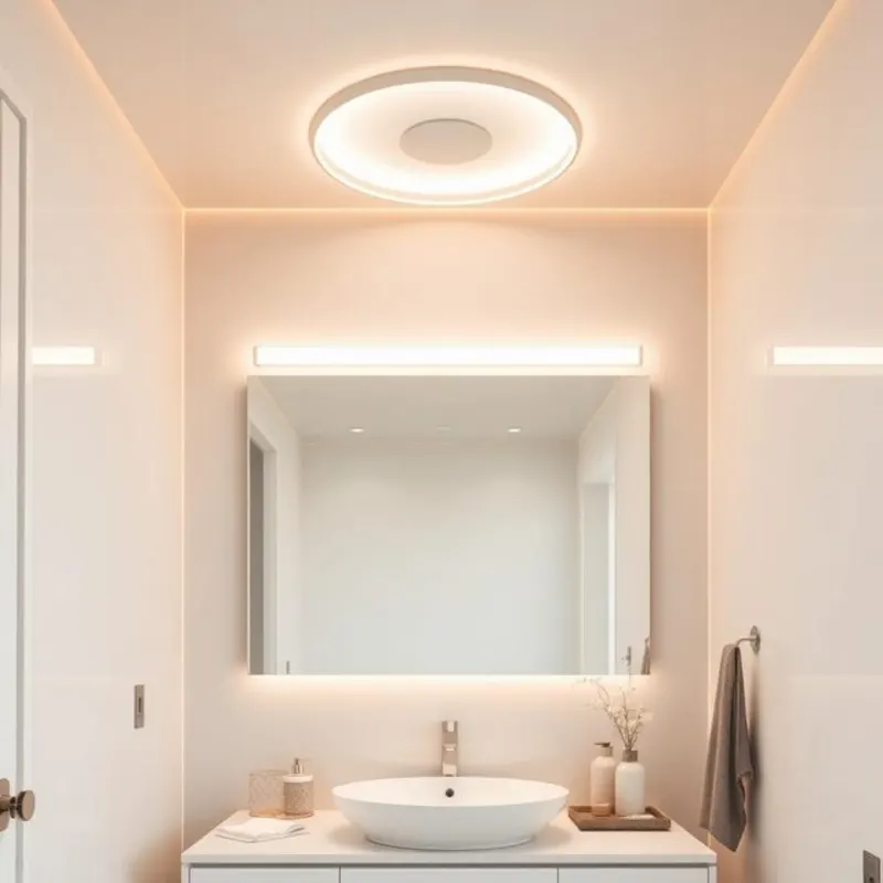 Plafoniera e applique IP44 sopra lo specchio del bagno - Lampadari Moderni
