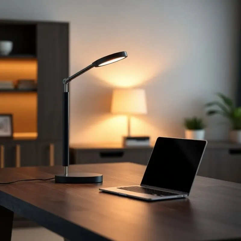 Lampada da scrivania orientabile in uno studio moderno - Lampadari Moderni